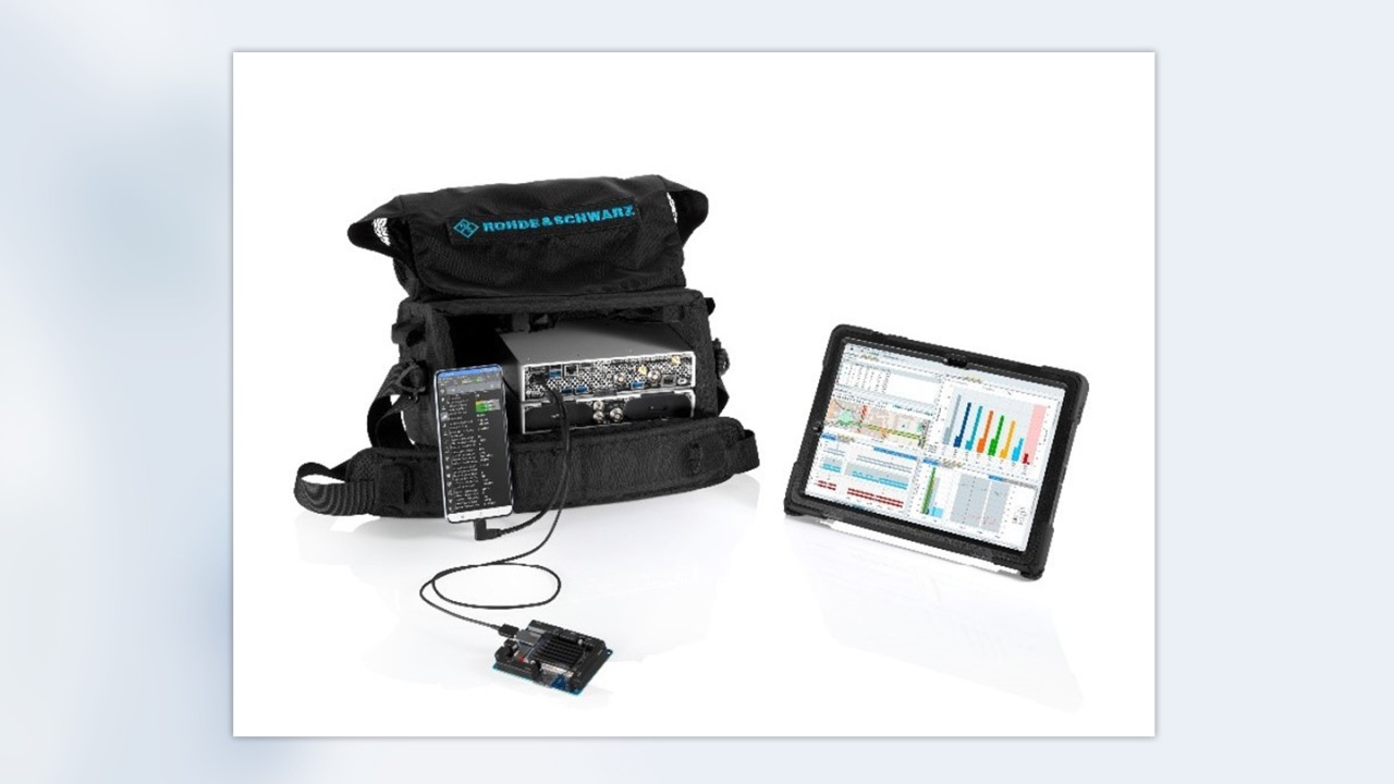 The Rohde & Schwarz setup used for testing private networks The Rohde & Schwarz setup used for testing private networks
